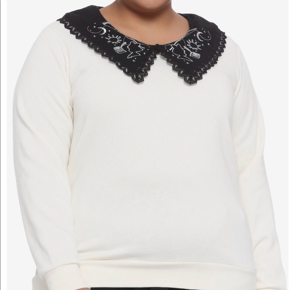 Hot Topic Kiki Delivery Service cream and black sweatshirt size 2x